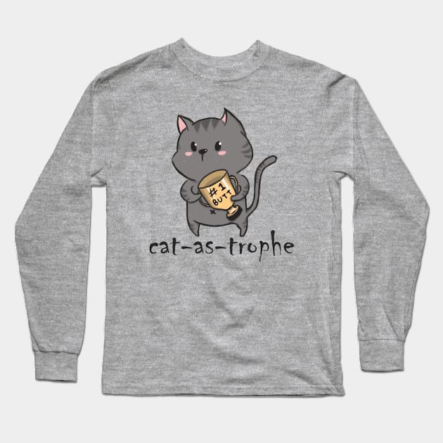 CAT-as-trophe | Grafck x NotPaperArt T-Shirt Long Sleeve T-Shirt by Grafck